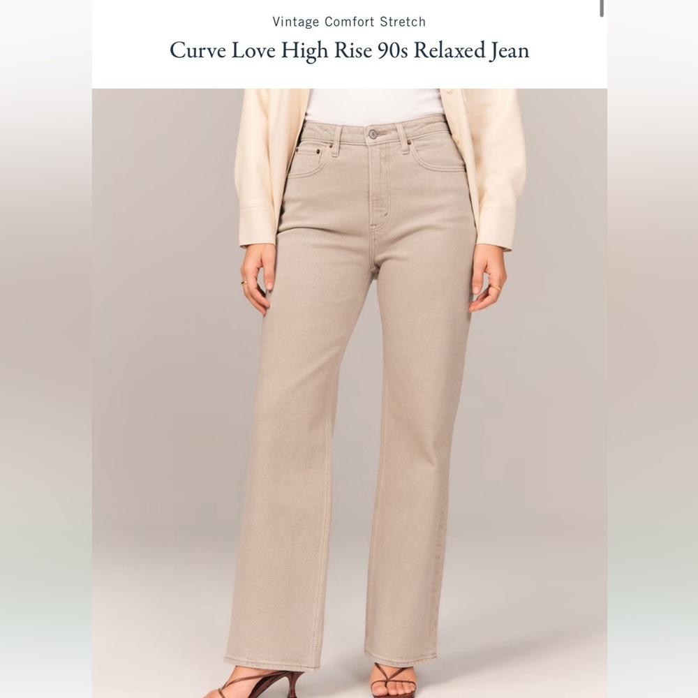 Abercrombie & Fitch Curve Love High Rise 90s Relaxed Jean